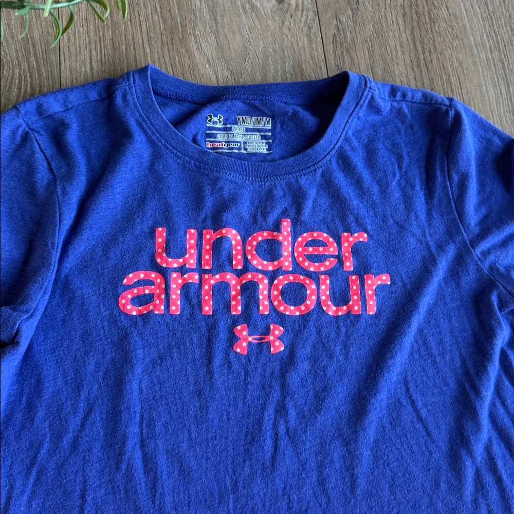 ((4 PIECE)) UNDER ARMOUR GIRLS TEE BUNDLE SIZE MEDIUM ALL EEEUC - Picture 4 of 5